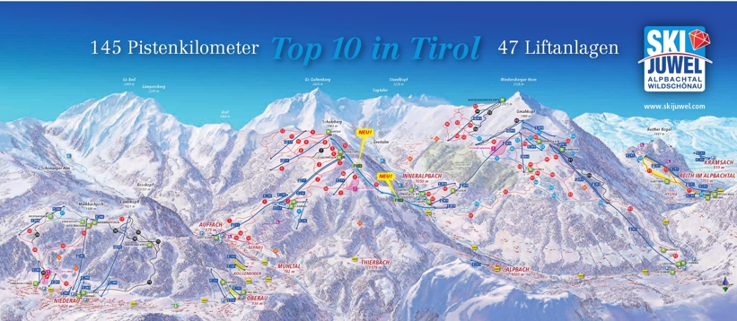 Piste map for Niederau