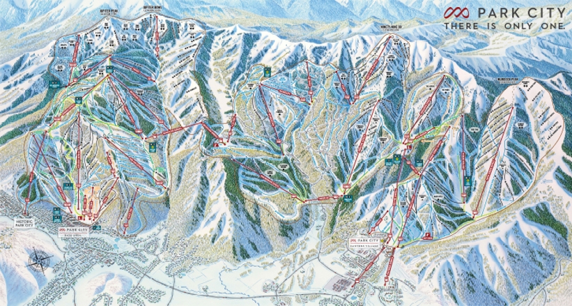 Piste map for Park City