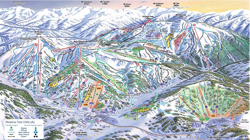 Piste map for Perisher