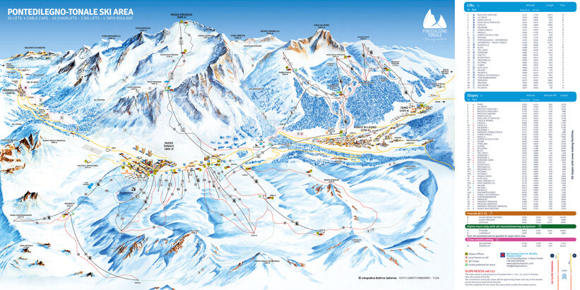 Piste map for Ponte di Legno