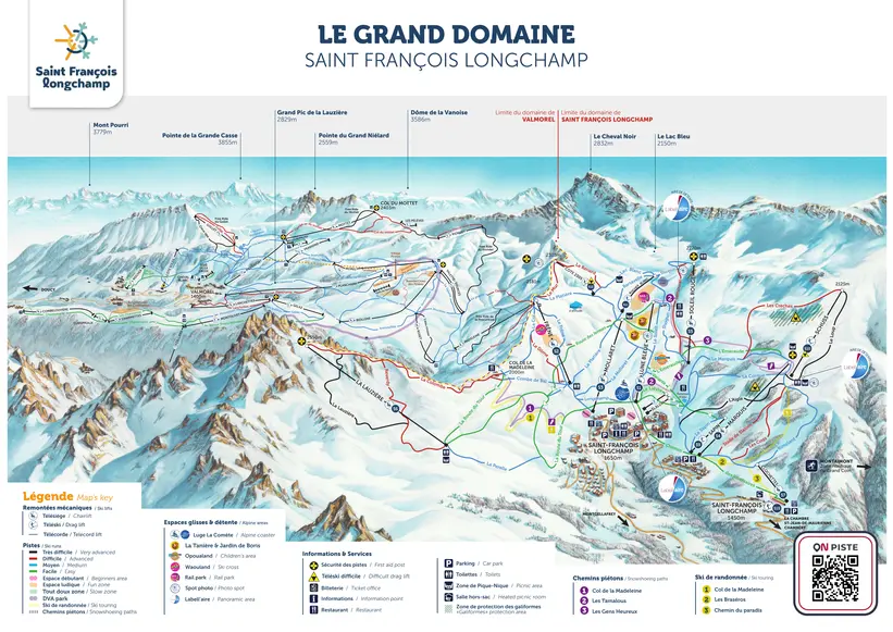 Piste map for Saint Francois Longchamp