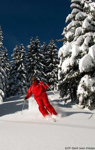 off-piste skiing in the trees, ski chalets for rent in saint-jean d'aulps
