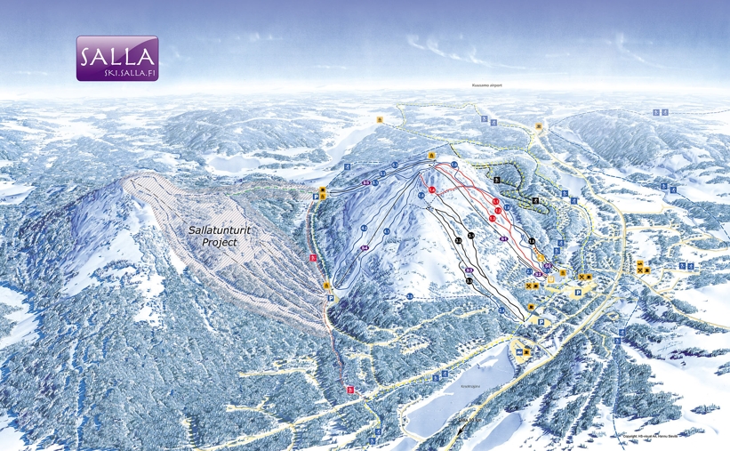 Piste map for Salla