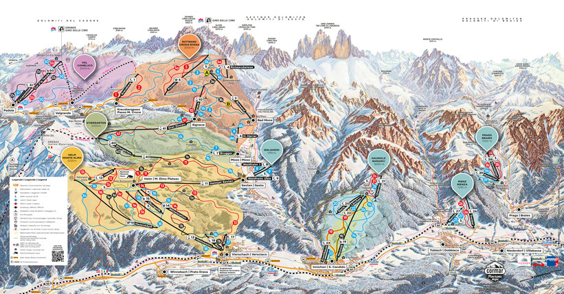 Piste map for Sesto-Sexten