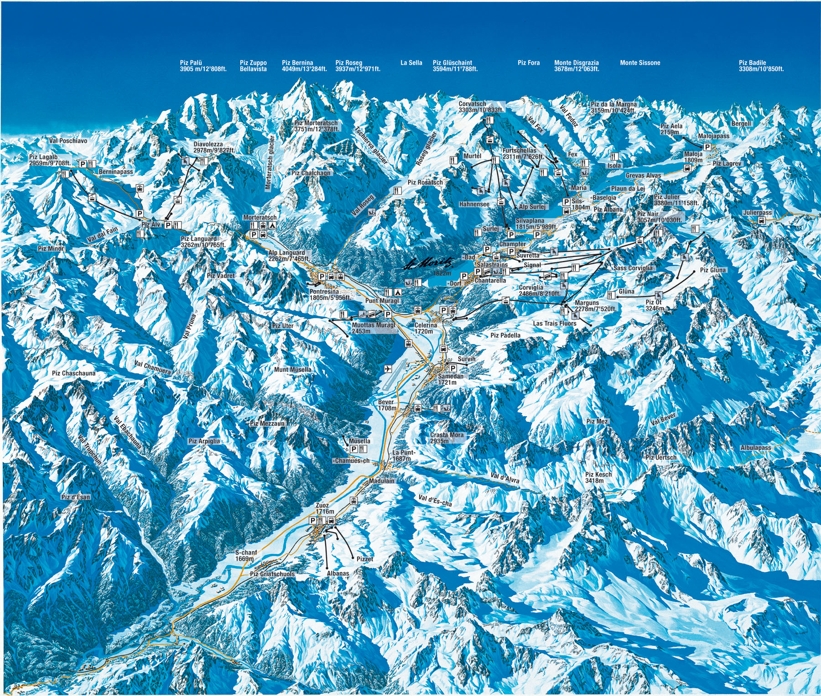 Piste map for Silvaplana-Surlej