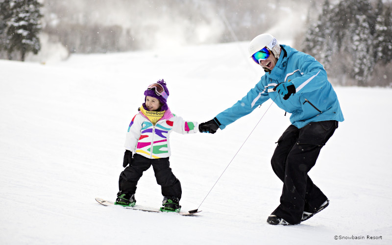 snowbasin ski resort, childrens ski lessons