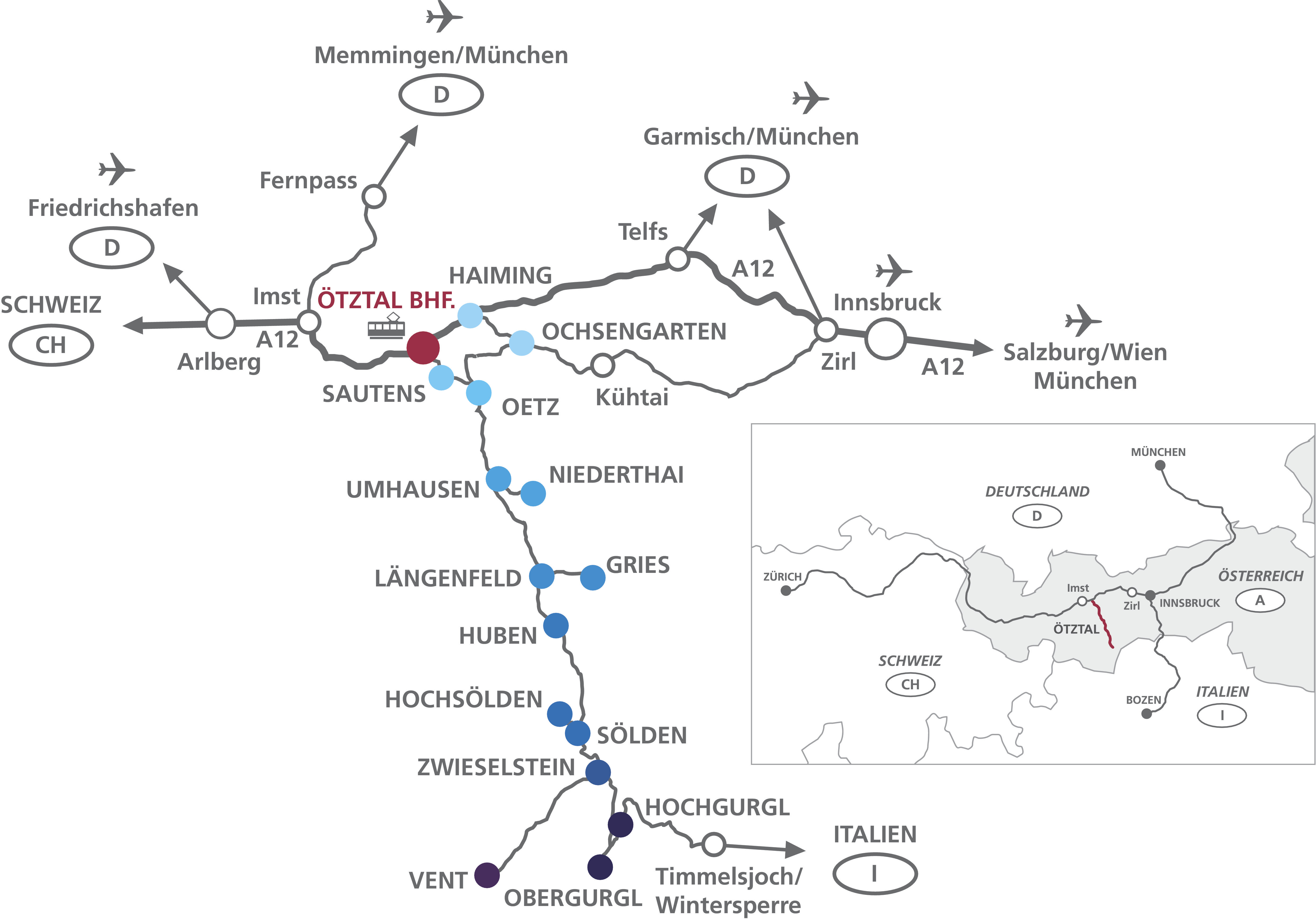 Sölden-transfers to Sölden, directions to Sölden, airport transfers to Sölden