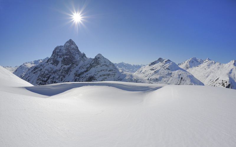 skiing in St Anton, Arlberg mountains