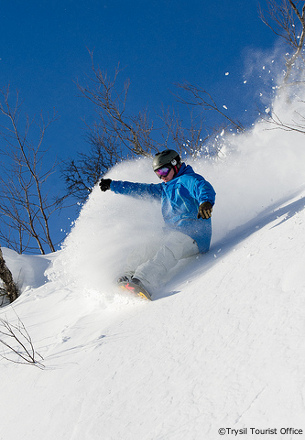 off-piste skiing in trysil