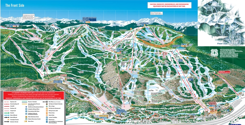 Piste map for Vail
