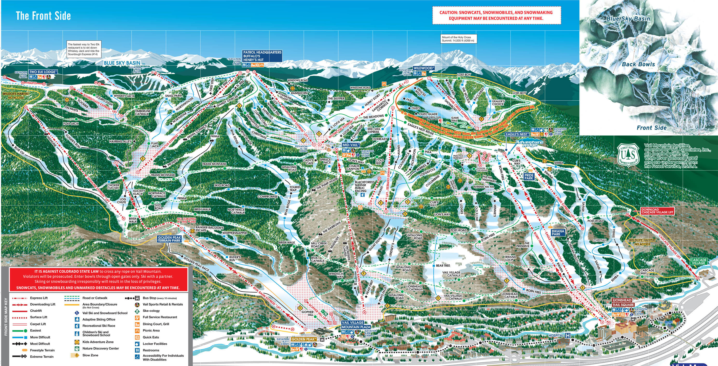 Vail Ski Map Photos