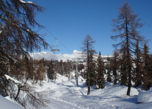 skiing in vogel ski resort in slovenia