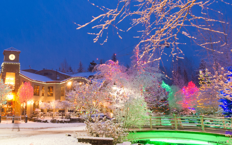 whistler-blackcomb-village at christmas