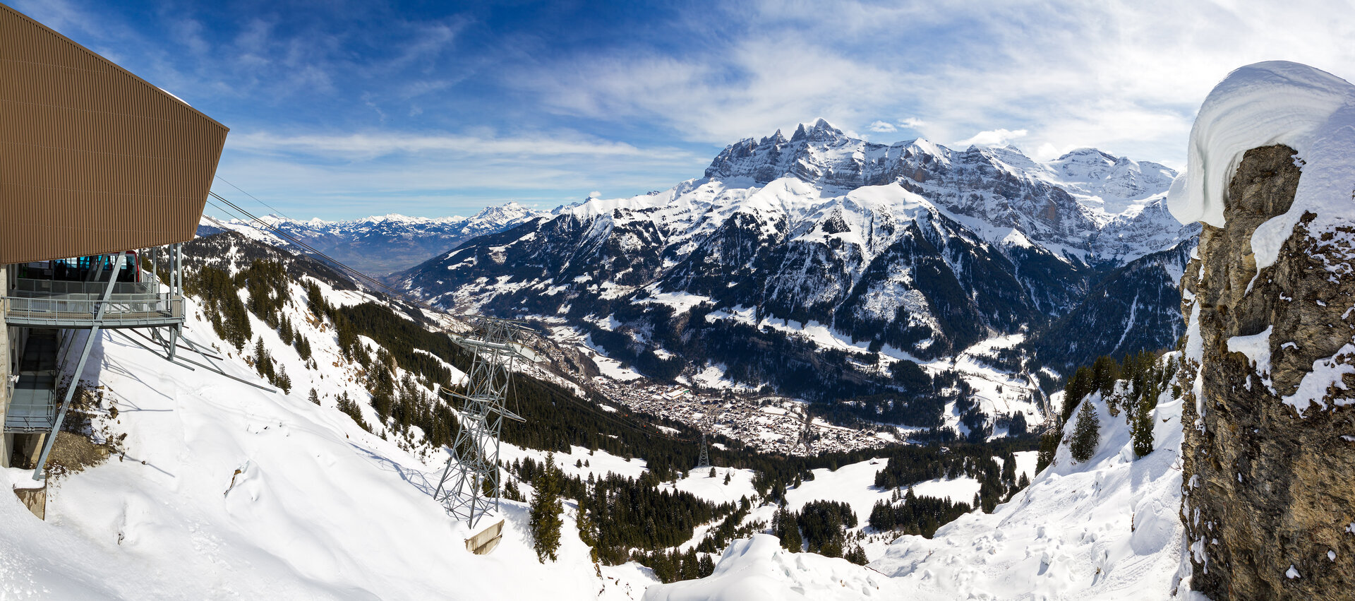 Champéry ski resort in the portes du soleil in switzerland