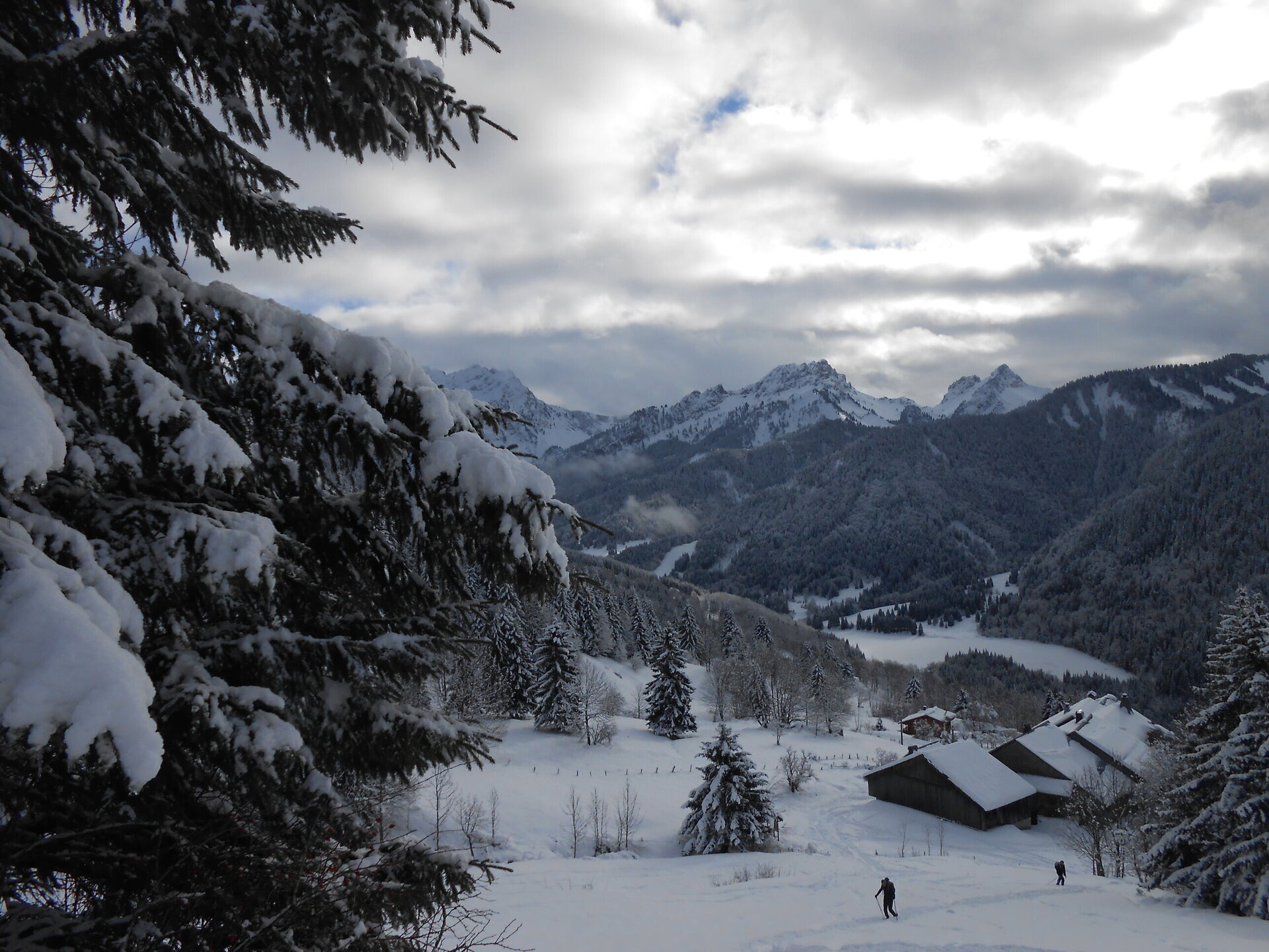 Saint-Jean d'Aulps and views of  Roc d'Enfer in the Bellevaux valley 