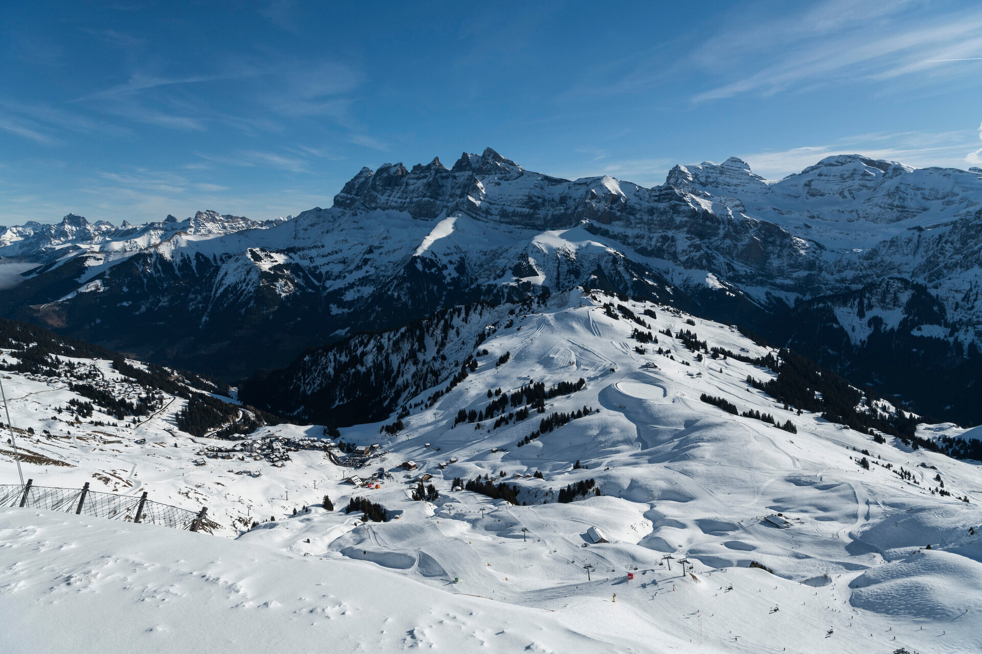 view of morzine ski area in the portes du soleil
