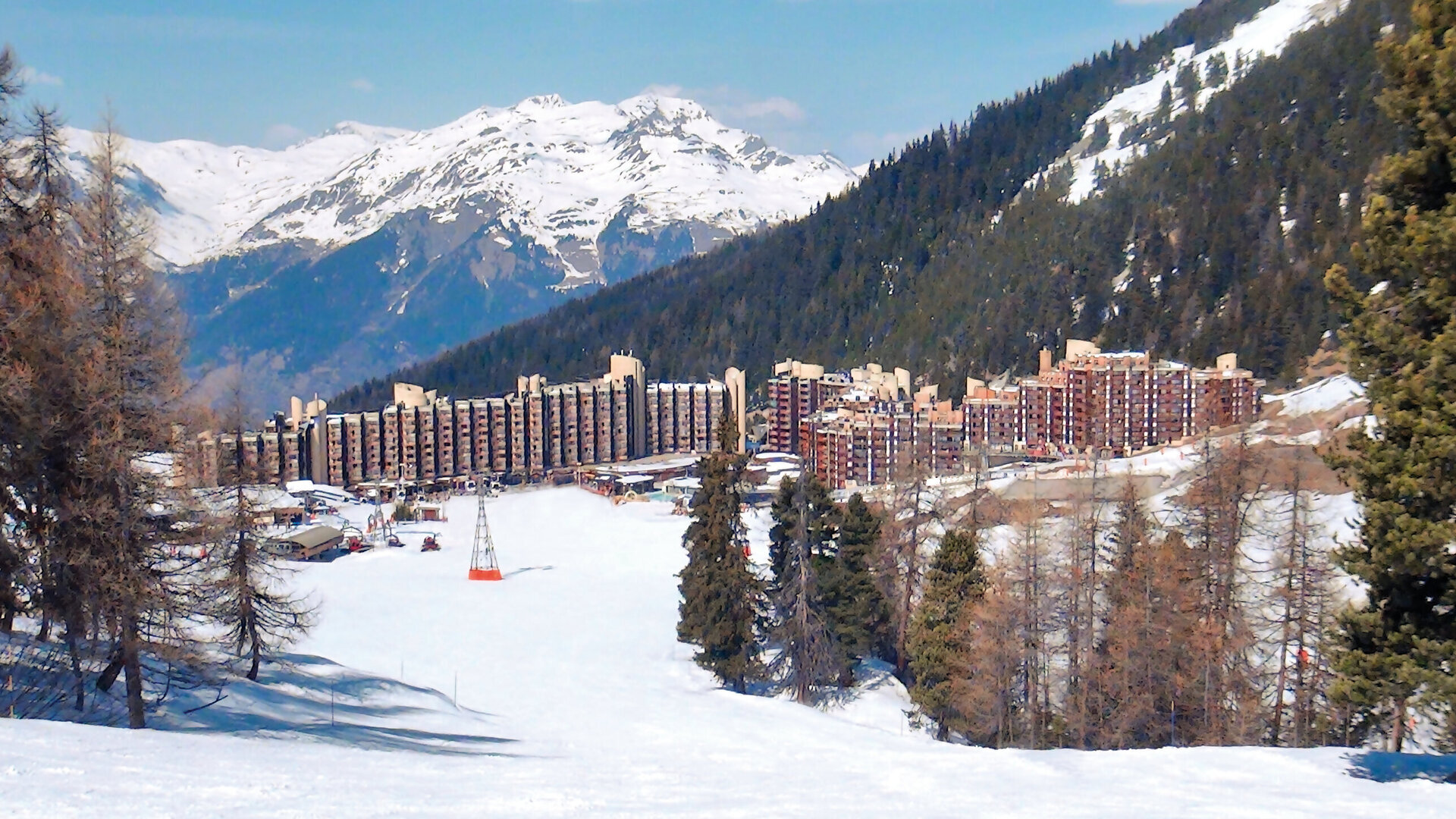 views of la plagne bellecote village