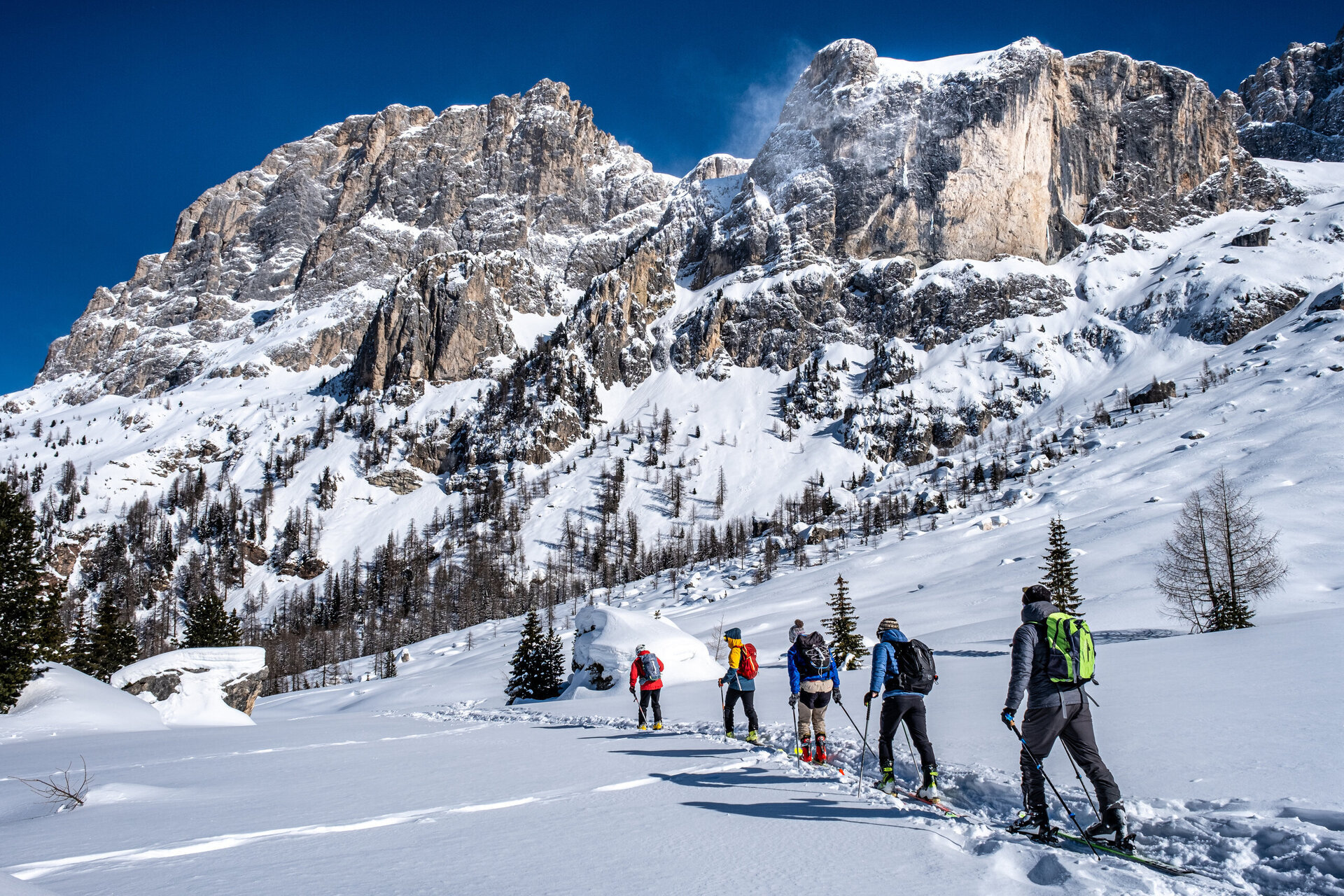 val di fassa ski touring in the dolomites
