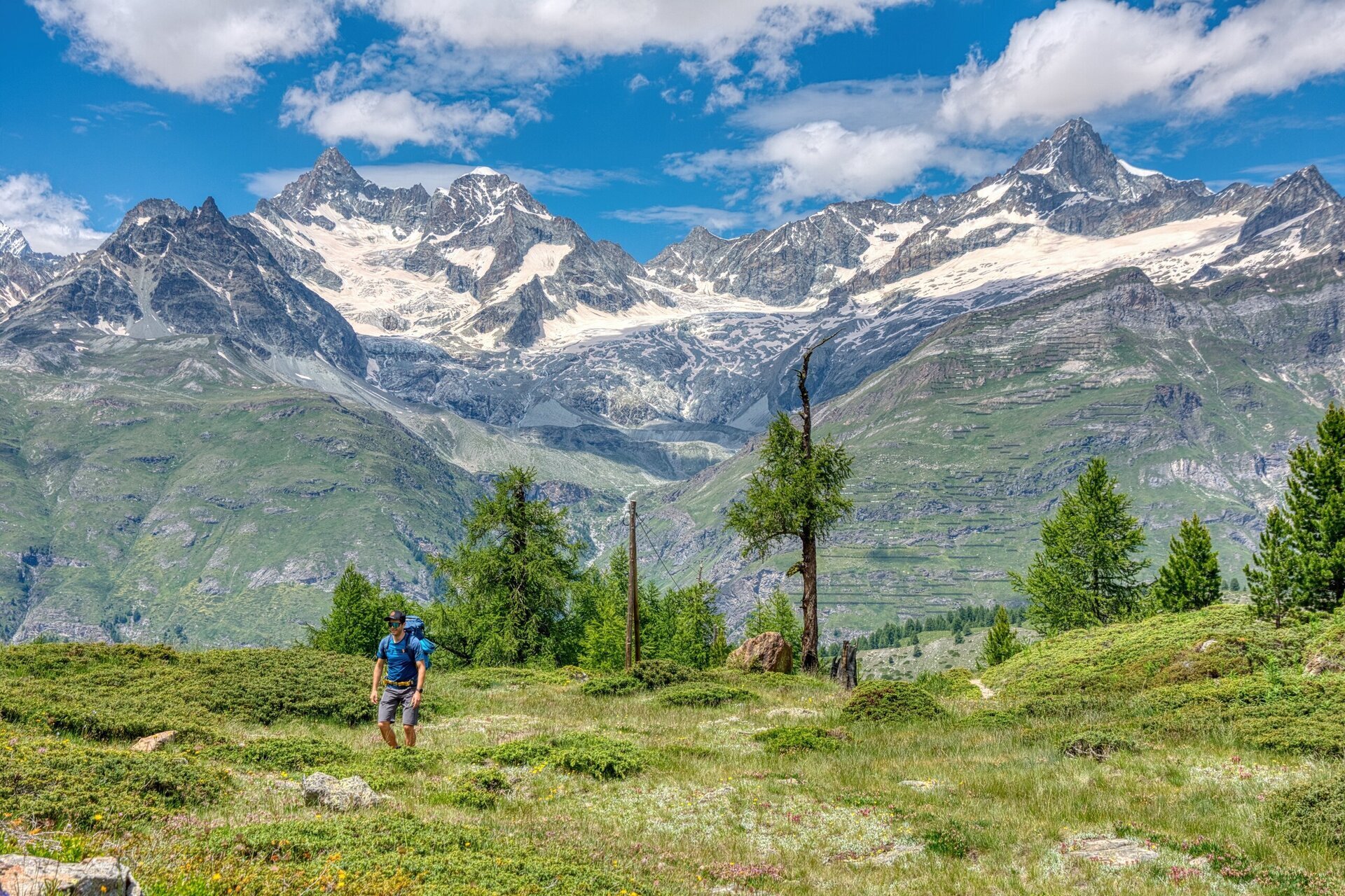 hiking in cervinia during the summer
