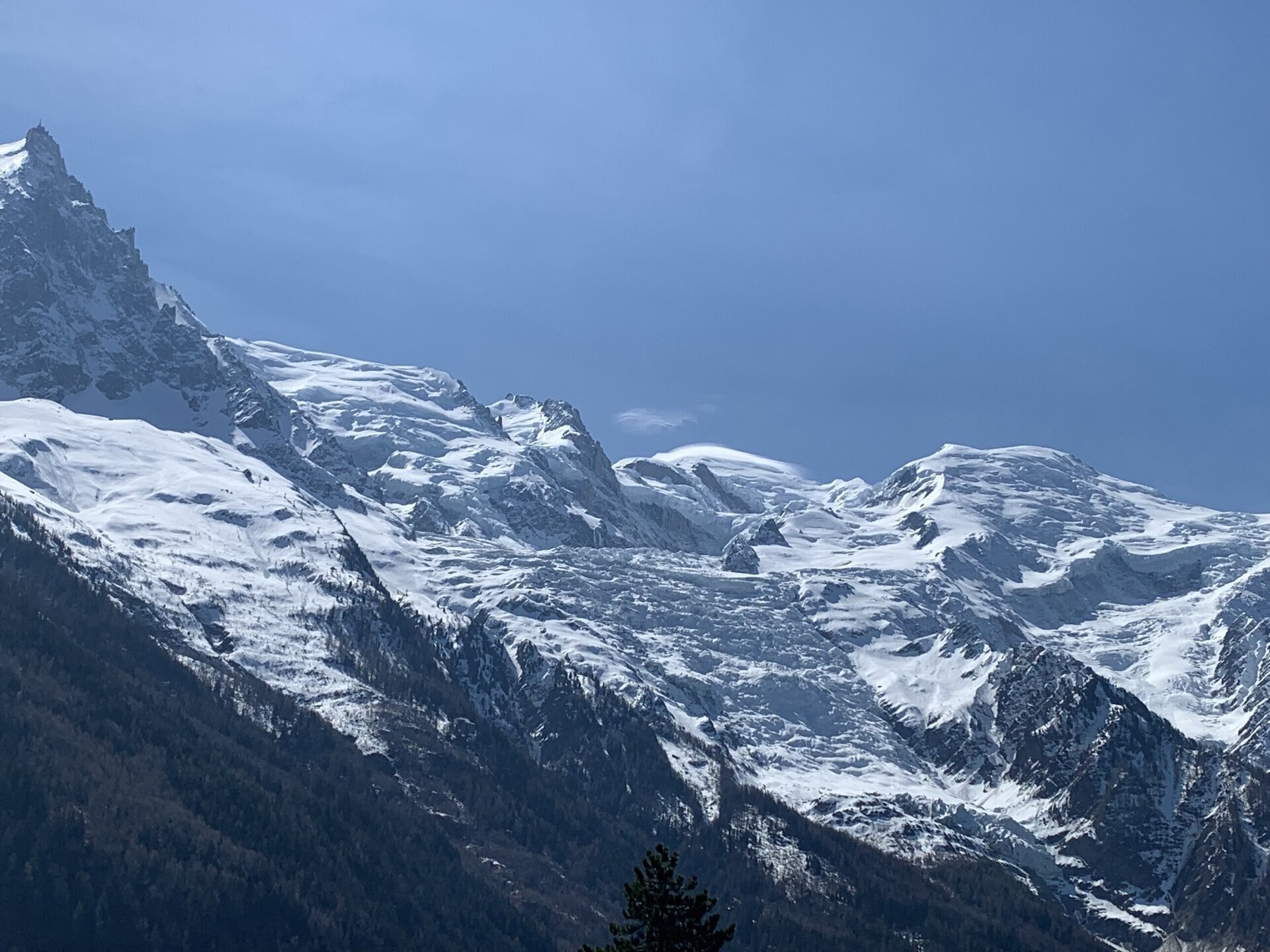 mont blanc and glaciers in chamonix