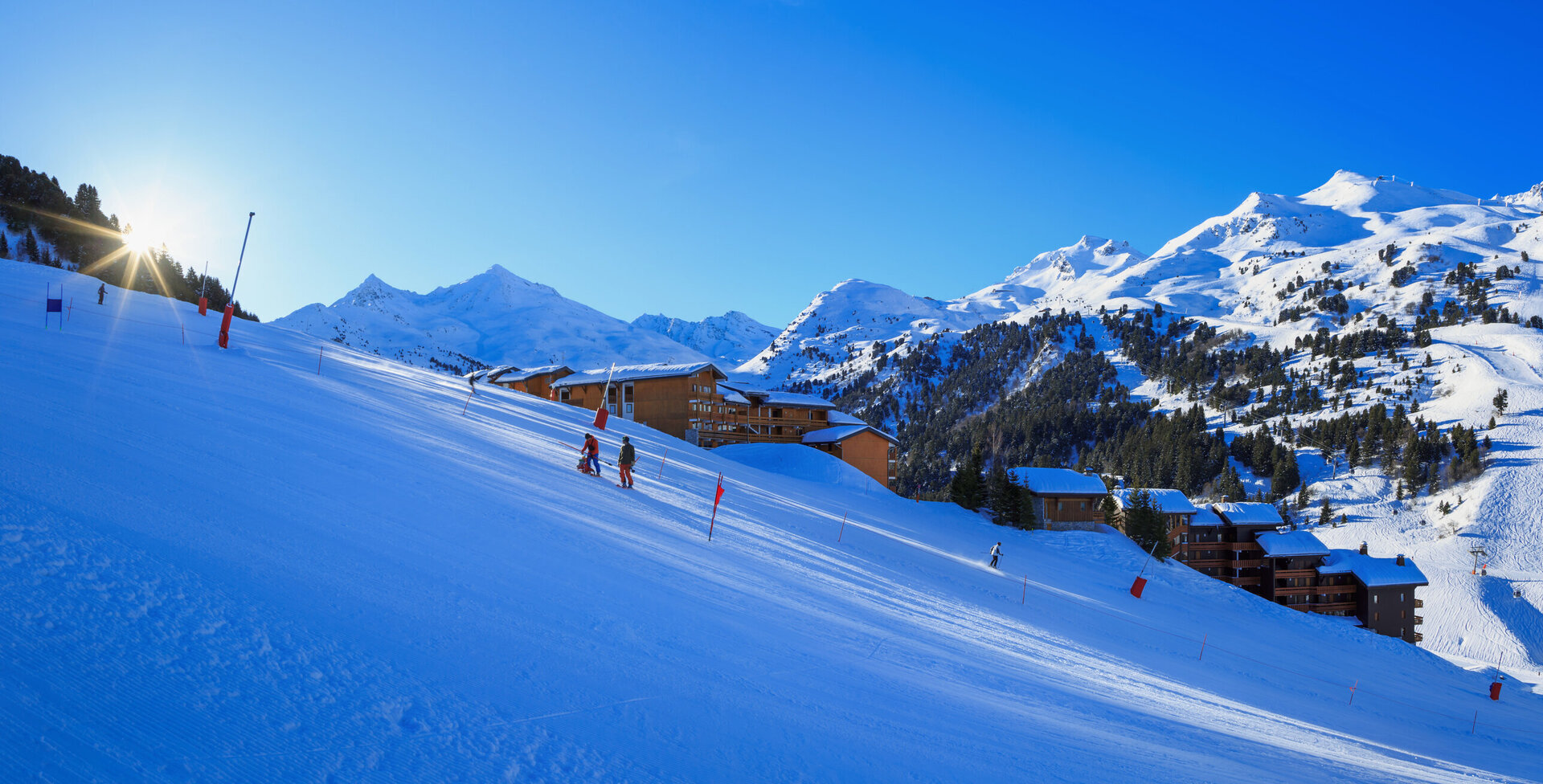 skiing in meribel